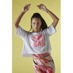 Deha Oversize Cotton Net T-Shirt B64440-10001 Λευκό