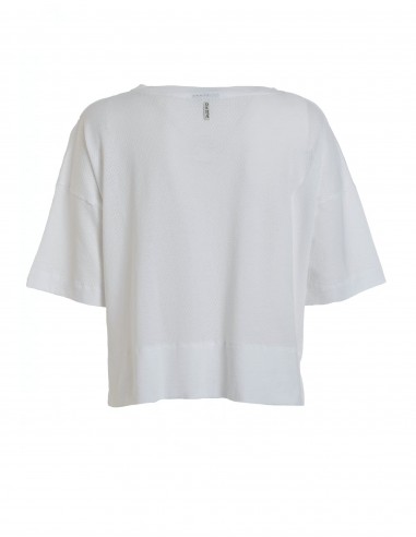 Deha B64440 Κοντομάνικο Crop Top Λευκό