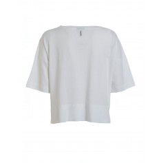 Deha Oversize Cotton Net T-Shirt B64440-10001 Λευκό