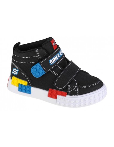 Skechers Παιδικό Sneaker High Lil Constructor με Σκρατς για Αγόρι Μαύρο 402224N-BKMT
