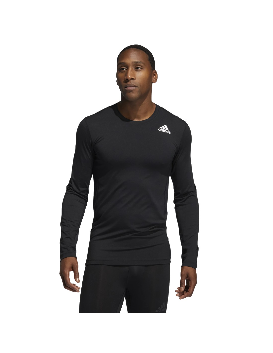 Adidas Techfit GM5038 Ανδρική Ισοθερμική Μακρυμάνικη Μπλούζα Compression Μαύρη
