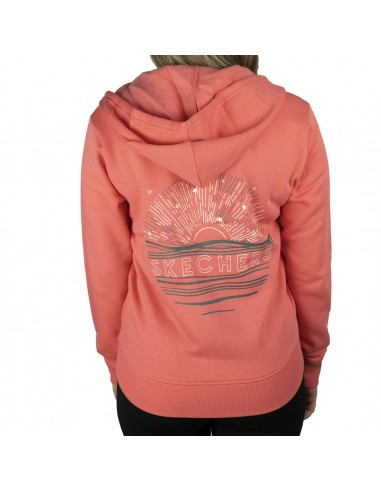 Skechers hoodie womens clearance orange