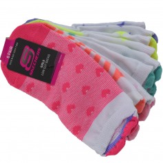 Skechers Girls 6pk3D Heart Low Cut S116502-MULT