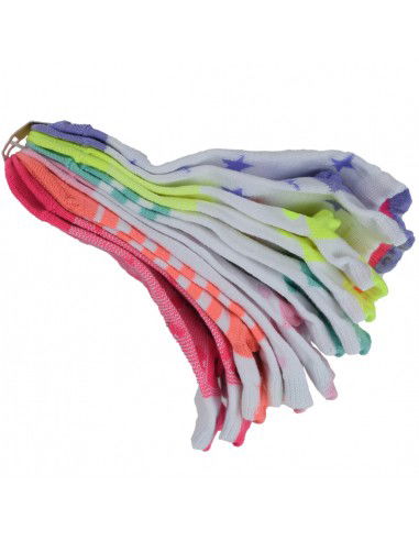 Skechers Girls 6pk3D Heart Low Cut S116502-MULT