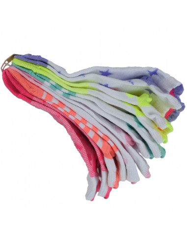 Skechers Girls 6pk3D Heart Low Cut S116502-MULT