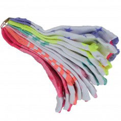 Skechers Girls 6pk3D Heart Low Cut S116502-MULT