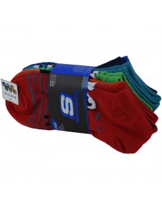 Skechers 6pk Boys Non Terry Low Cut Socks S115172-RDMT