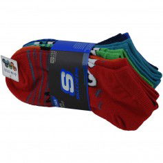Skechers 6pk Boys Non Terry Low Cut Socks S115172-RDMT