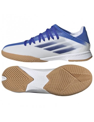 Adidas Παιδικά Ποδοσφαιρικά Παπούτσια X Speedflow 3 Σάλας Cloud White / Legacy Indigo / Hi-Res Blue GW7492