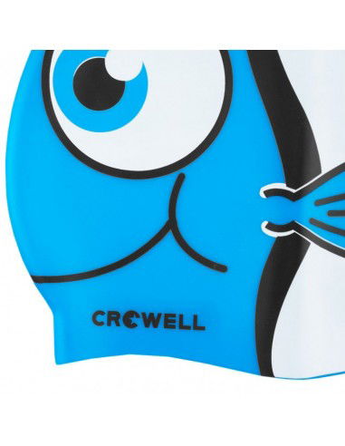 Crowell Nemo-Jr-blue silicone swim cap