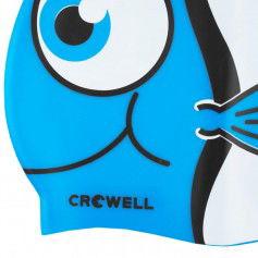 Crowell Nemo-Jr-blue silicone swim cap