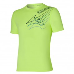 Mizuno Core Ανδρικό Αθλητικό T-shirt Κοντομάνικο Κίτρινο J2GA205737