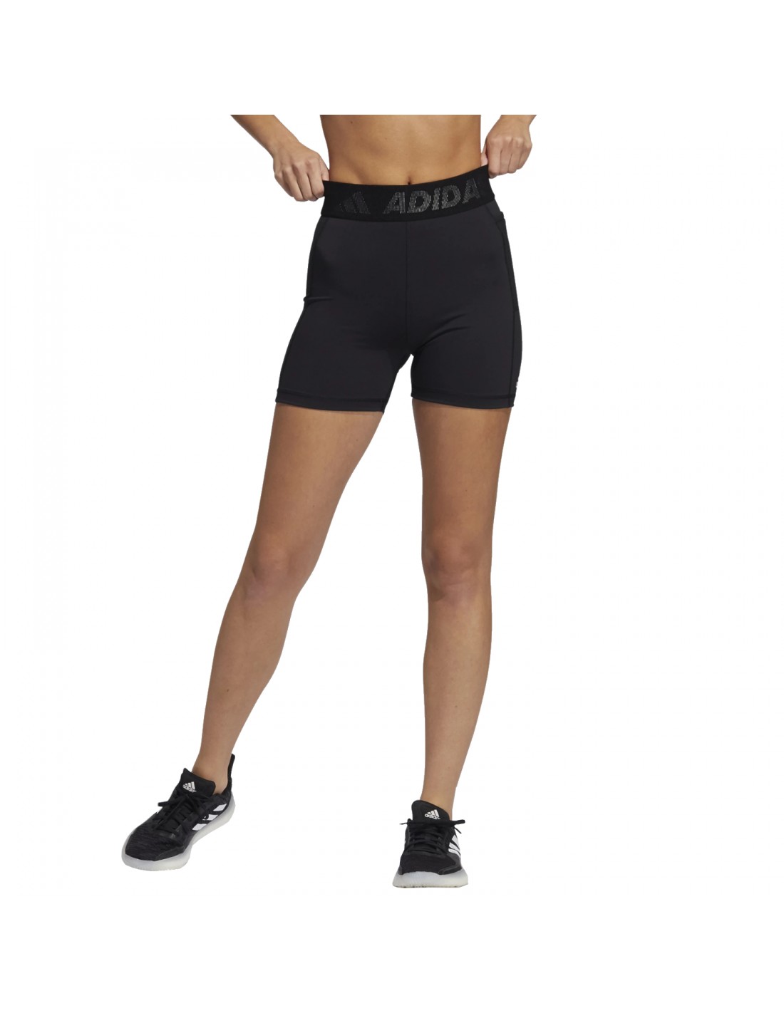 Adidas Techfit Badge Of Sport Training Γυναικείο Κολάν-Σορτς Ψηλόμεσο Μαύρο GL0689