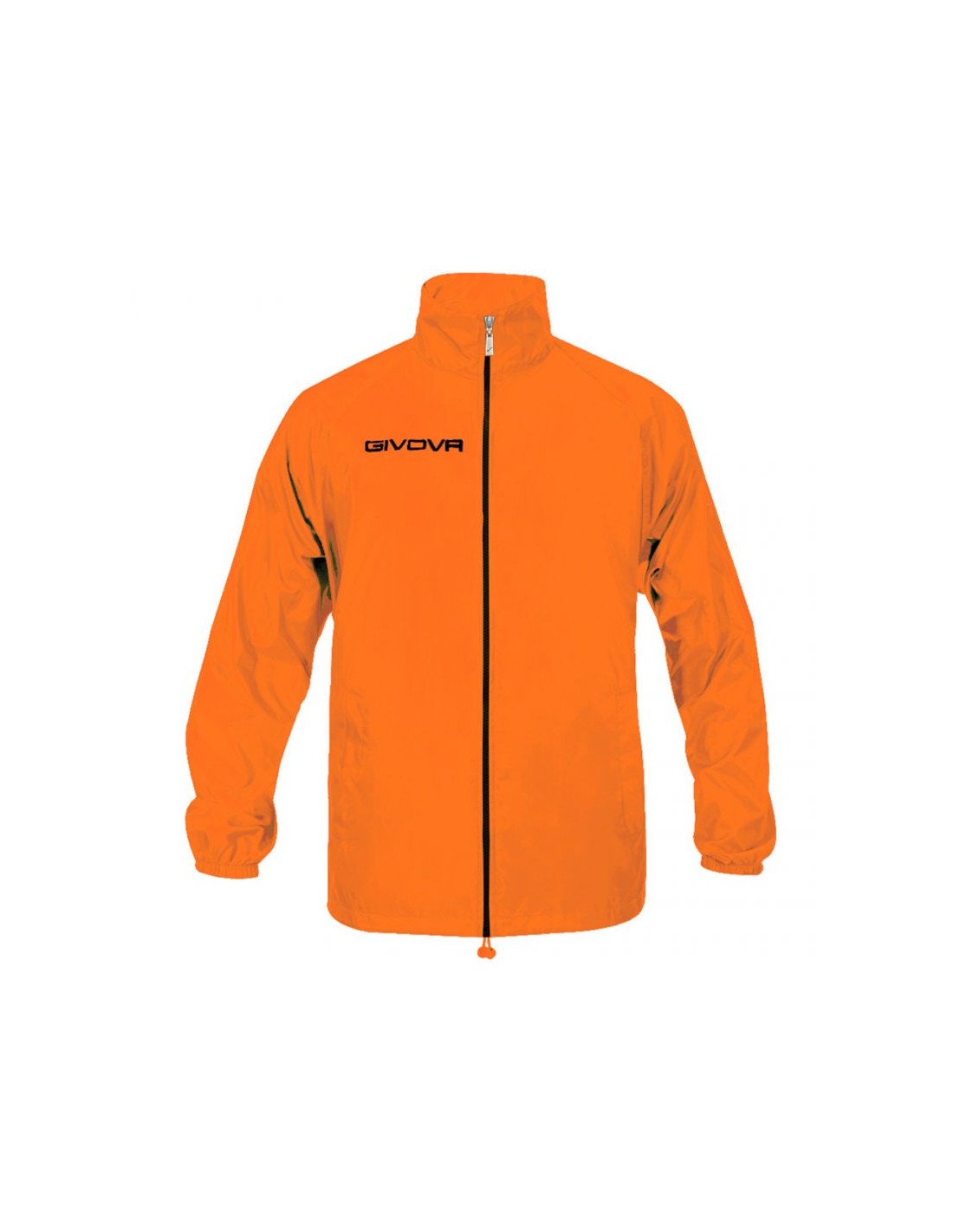 Givova Rain Basico RJ001 Ανδρικό Χειμωνιάτικο Μπουφάν Αδιάβροχο και Αντιανεμικό Orange Fluo