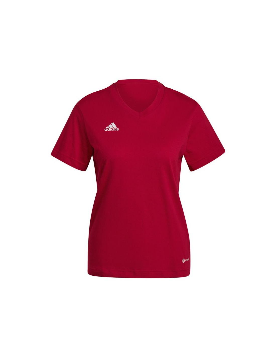 Adidas Γυναικείο Αθλητικό T-shirt με V Λαιμόκοψη Κόκκινο HC0441