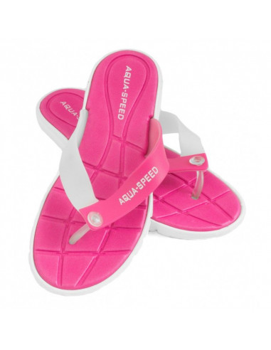 AquaSpeed Bali slippers pinkwhite 05 479