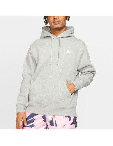 Nike Sportswear Club Ανδρικό Φούτερ με Κουκούλα και Τσέπες Heather Grey BV2654-063