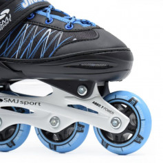 SMJ Sport UT103 Jack Inline Αυξομειούμενα Rollers Μαύρα Παιδικά