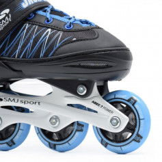 SMJ Sport UT103 Jack Inline Αυξομειούμενα Rollers Μαύρα Παιδικά