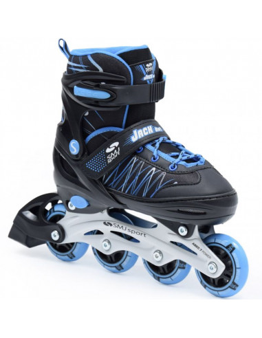 SMJ Sport UT103 Jack Inline Αυξομειούμενα Rollers Μαύρα Παιδικά