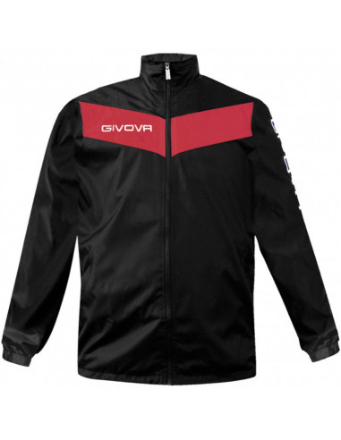 Givova Scudo Ανδρικό Μπουφάν Αντιανεμικό Black / Red RJ005-1012