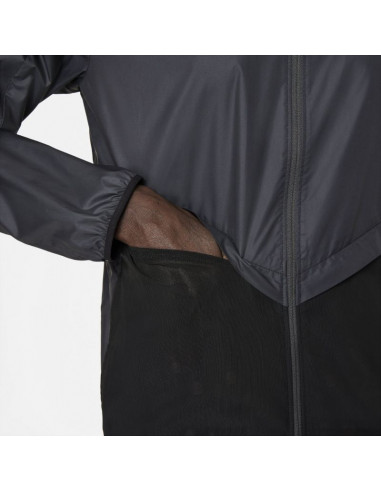 Nike Shield Γυναικείο Μπουφάν Running Αδιάβροχο και Αντιανεμικό Γκρι DC8041-010