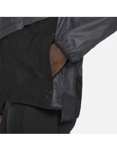 Nike Shield Γυναικείο Μπουφάν Running Αδιάβροχο και Αντιανεμικό Γκρι DC8041-010