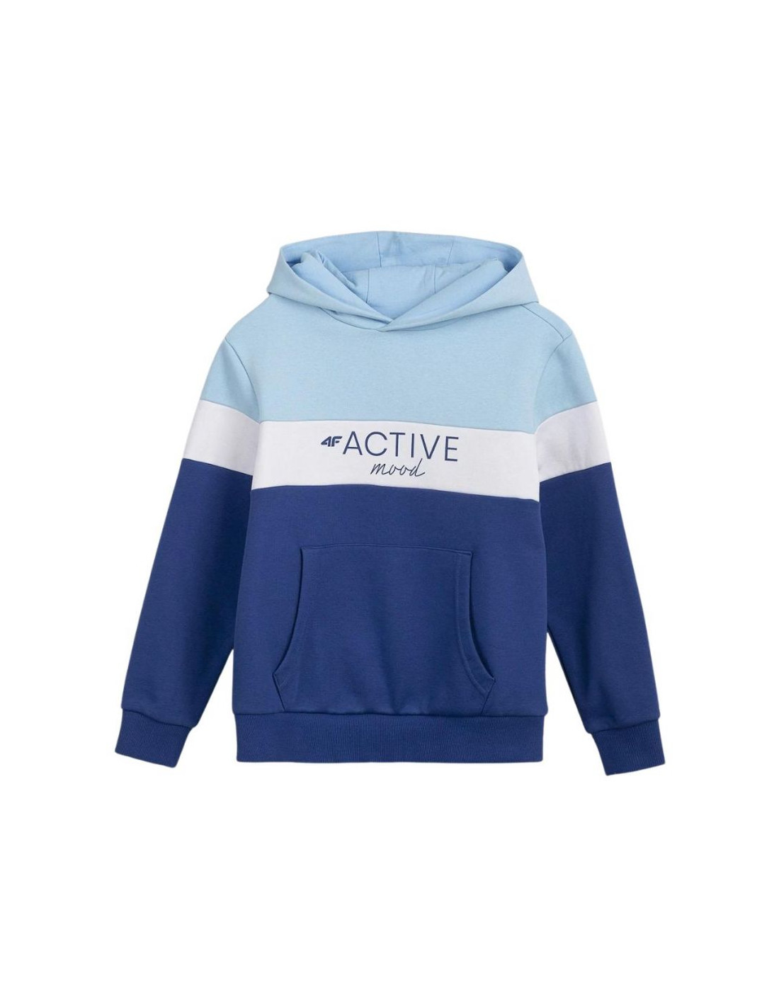 4F Παιδικό Φούτερ με Κουκούλα και Τσέπες Μπλε HJL22-JBLD002-33S