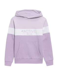 4F Παιδικό Φούτερ με Κουκούλα και Τσέπες Μωβ HJL22-JBLD002-51S