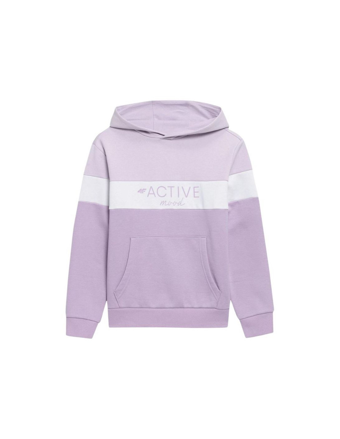 4F Παιδικό Φούτερ με Κουκούλα και Τσέπες Μωβ HJL22-JBLD002-51S