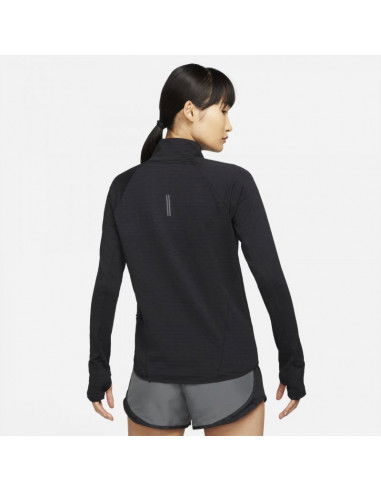 Nike Therma-FIT Χειμερινή Γυναικεία Μπλούζα Μακρυμάνικη με Φερμουάρ Μαύρη DD6799-010