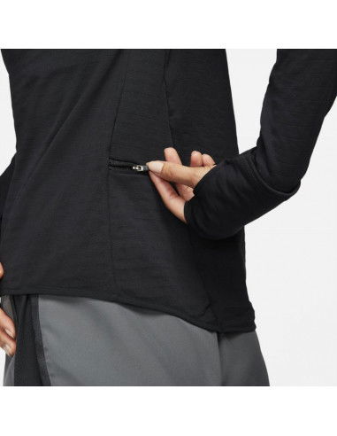 Nike Therma-FIT Χειμερινή Γυναικεία Μπλούζα Μακρυμάνικη με Φερμουάρ Μαύρη DD6799-010
