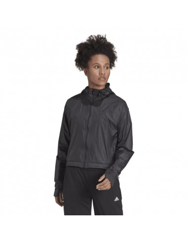 Adidas Γυναικείο Αθλητικό Μπουφάν Αντιανεμικό Carbon H59070