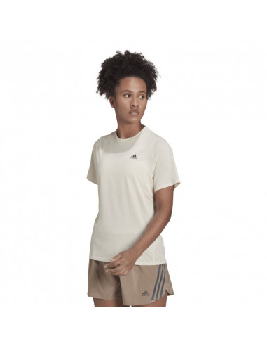 Adidas Run Icons Running Γυναικείο Αθλητικό T-shirt Fast Drying Wonder White HB9355