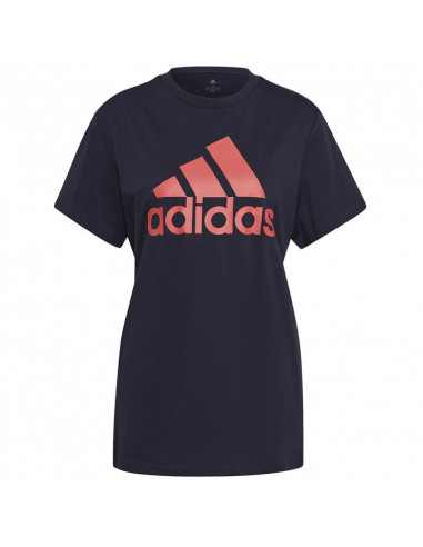 Adidas Essentials Γυναικείο T-shirt Black/Orange με Στάμπα HH8838