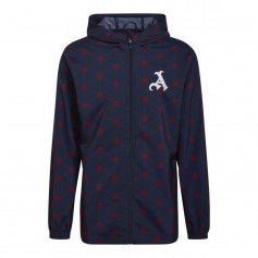 Adidas Arsenal Ανδρικό Μπουφάν Αντιανεμικό Collegiate Navy / Scarlet HB6011