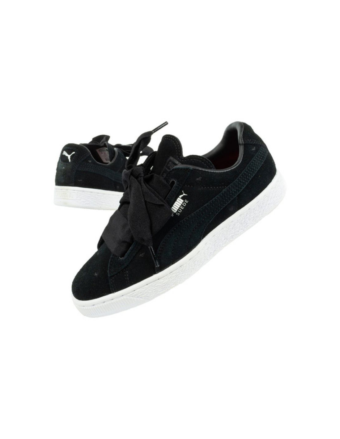 Puma Παιδικό Sneaker Suede Heart Valentine Μαύρο 365136-02