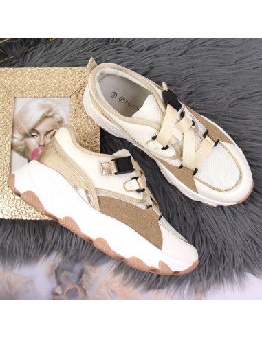 Sneakers on the platform Potocki W WOL55 cream