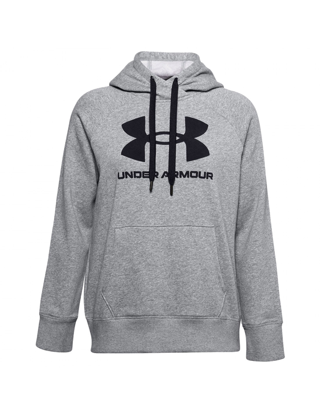 UNDER ARMOUR Under Armour Rival Logo Μακρύ Γυναικείο Fleece Φούτερ με Κουκούλα Γκρι 1356318-035