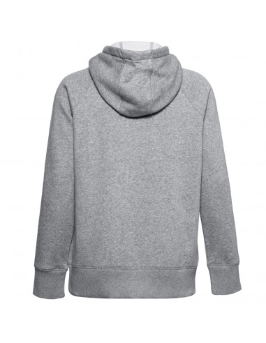 Under Armour Rival Logo Μακρύ Γυναικείο Fleece Φούτερ με Κουκούλα Γκρι 1356318-035