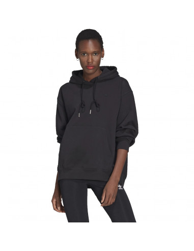Adidas Adicolor Oversize Γυναικείο Φούτερ με Κουκούλα Μαύρο HC7104