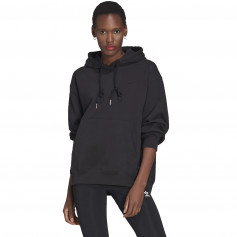 Adidas Adicolor Oversize Γυναικείο Φούτερ με Κουκούλα Μαύρο HC7104