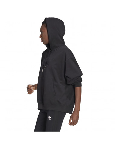 Adidas Adicolor Oversize Γυναικείο Φούτερ με Κουκούλα Μαύρο HC7104