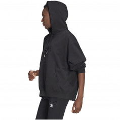 Adidas Adicolor Oversize Γυναικείο Φούτερ με Κουκούλα Μαύρο HC7104
