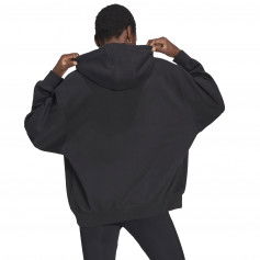 Adidas Adicolor Oversize Γυναικείο Φούτερ με Κουκούλα Μαύρο HC7104