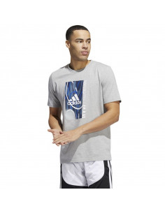 Adidas Badge Of Sport Courts Αθλητικό Ανδρικό T-shirt Γκρι με Λογότυπο HK6726