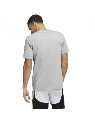 Adidas Badge Of Sport Courts Αθλητικό Ανδρικό T-shirt Γκρι με Λογότυπο HK6726
