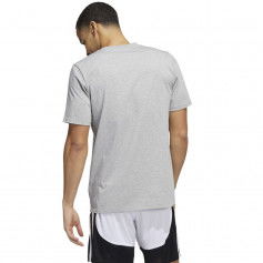 Adidas Badge Of Sport Courts Αθλητικό Ανδρικό T-shirt Γκρι με Λογότυπο HK6726