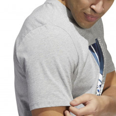 Adidas Badge Of Sport Courts Αθλητικό Ανδρικό T-shirt Γκρι με Λογότυπο HK6726