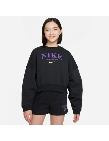 Nike Fleece Παιδικό Φούτερ Μαύρο DV2563-045